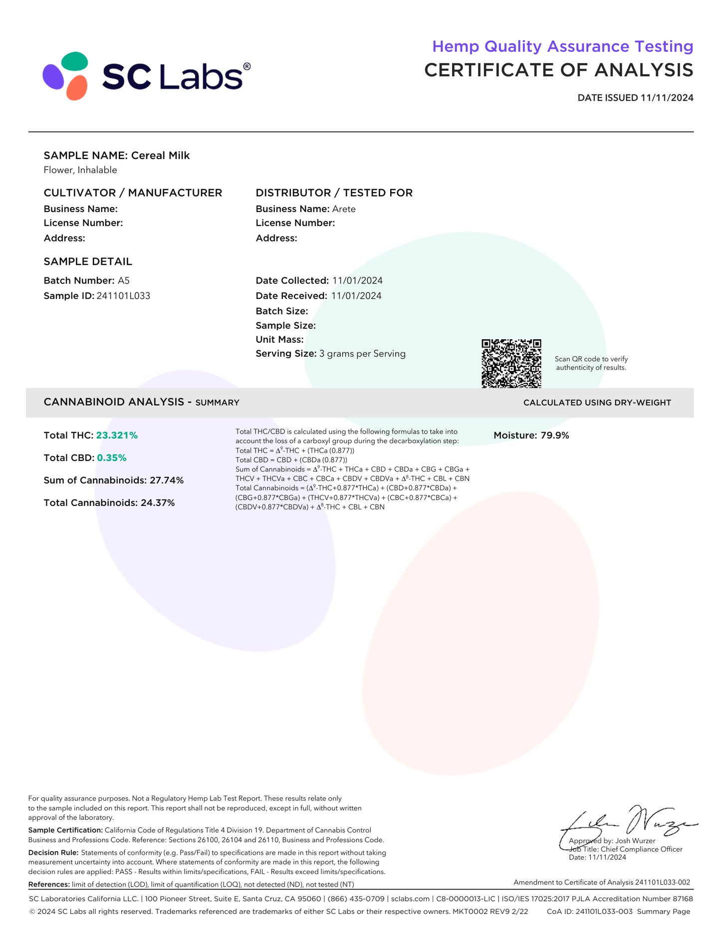 🥣 Cereal Milk 3.5g | (Exotic Hybrid) 27.7%